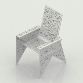 雕花铝板椅子2